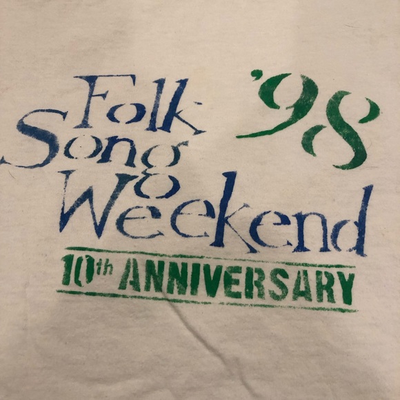 Vintage Single Stitch Tshirt Journeys End Farm Camp Folk Song Weekend 1998 90s - Picture 8 of 8